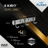 Flusso FLS Gantungan Baju 3 Kait, 5 Kait, dan 8 Kait