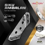 Vincitory Plat Siku Besi Segitiga Stainless