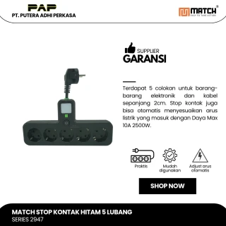Match Stop Kontak 5 Lubang 8025#