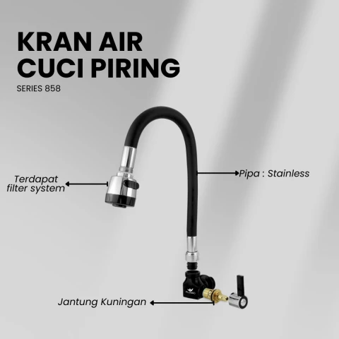 Flusso Kran PE4 KA FLEX L ZC BLACK