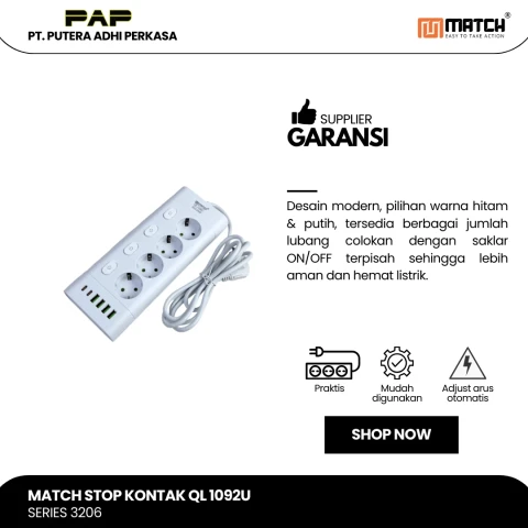 Match Stop Kontak Lubang-USB QL